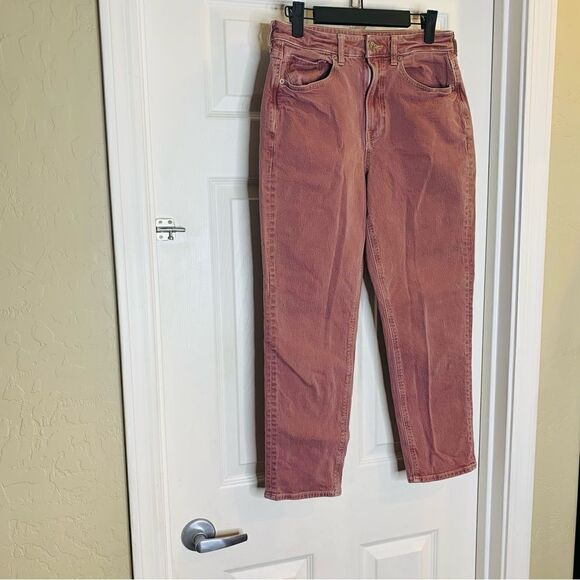 American Eagle Mom Jeans Dusty Rose Color Size 6 Short - Picture 3 of 9